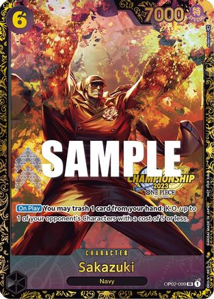 (OP02-099) Sakazuki (Championship 2023) - One Piece Promotion Cards Foil