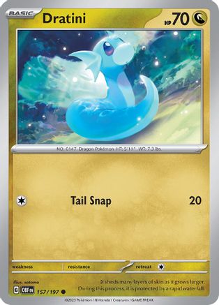 Dratini - 157/197 - SV03 Obsidian Flames Reverse Holofoil