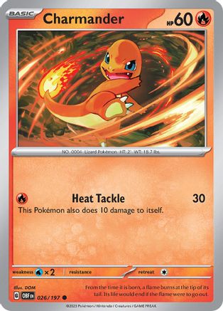 Charmander (26/197) - SV03 Obsidian Flames - Common