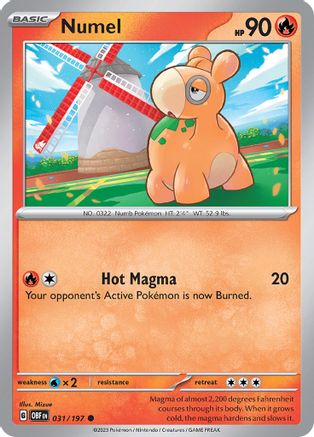 Numel (31/197) - SV03 Obsidian Flames Reverse Holofoil - Common