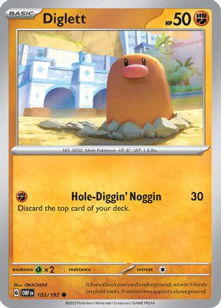 Diglett (103/197) - SV03 Obsidian Flames - Common