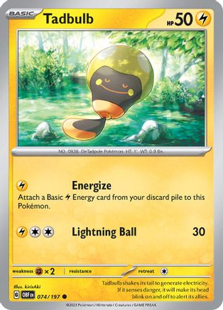 Tadbulb (74/197) - SV03 Obsidian Flames - Common