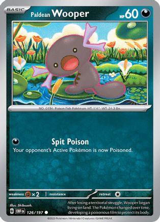 Paldean Wooper (126/197) - SV03 Obsidian Flames - Common