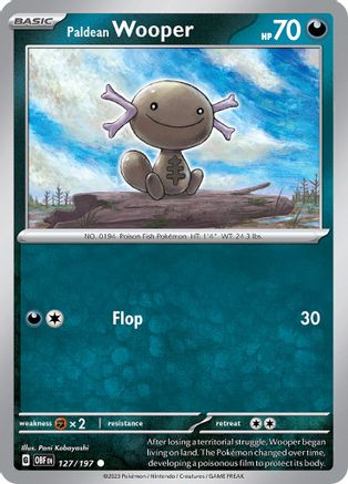 Paldean Wooper (127/197) - SV03 Obsidian Flames Reverse Holofoil - Common