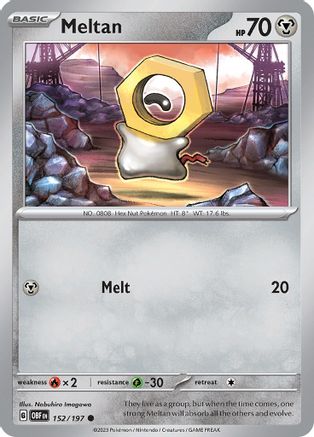 Meltan (152/197) - SV03 Obsidian Flames Reverse Holofoil - Common