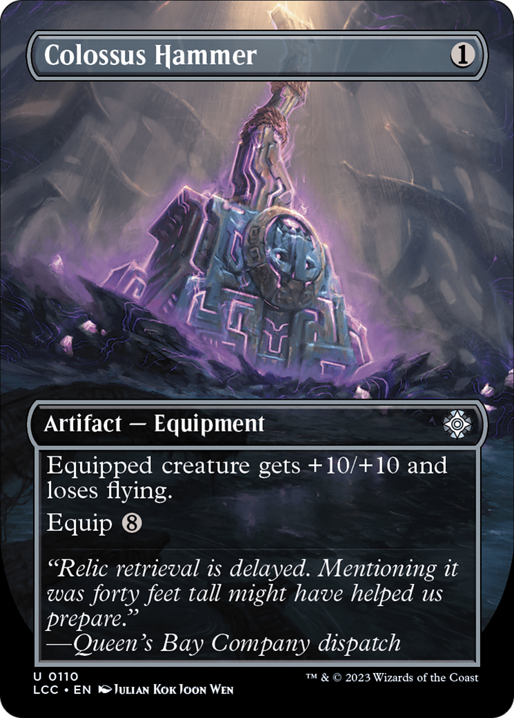 Colossus Hammer (Borderless) (LCC-110) - The Lost Caverns of Ixalan Commander (Borderless) Foil