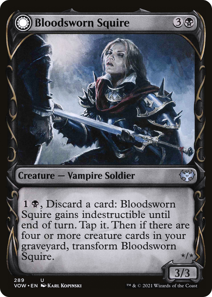 Bloodsworn Squire // Bloodsworn Knight (VOW-289) - Innistrad: Crimson Vow: (Showcase, Double Faced Transform)