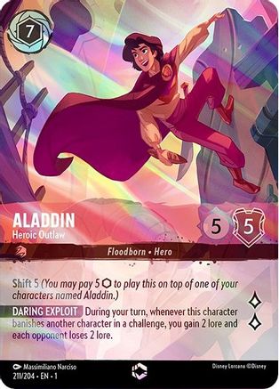 (211/204) Aladdin - Heroic Outlaw (Enchanted) - The First Chapter Holofoil