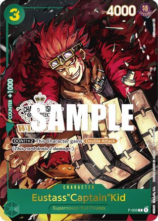 (P-003) Eustass"Captain"Kid (Store Championship Vol. 2 Winner) - One Piece Promotion Cards Foil