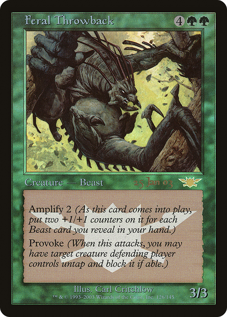 Feral Throwback (PRE-126) - Legions Promos (Prerelease) Foil