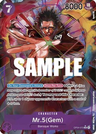 (OP04-072) Mr.5 (Gem) (Alternate Art) - Kingdoms of Intrigue Foil
