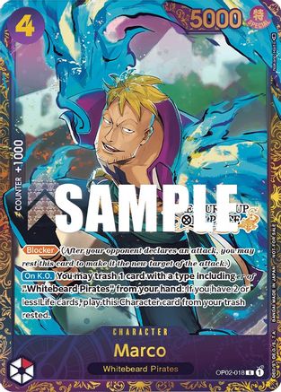 (OP02-018) Marco (Treasure Cup) - One Piece Promotion Cards Foil