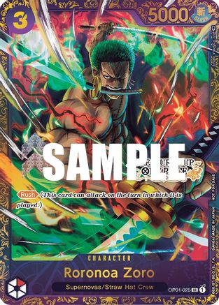 (OP01-025) Roronoa Zoro - OP01-025 (Treasure Cup) - One Piece Promotion Cards Foil