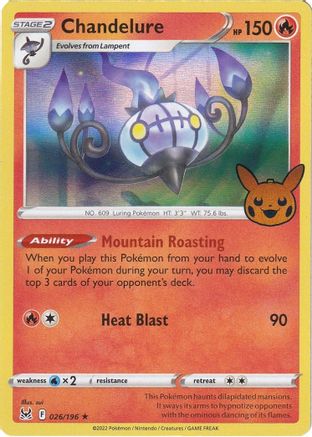 Chandelure - 026/196 - Trick or Trade BOOster Bundle 2023 Holofoil - Holo Rare