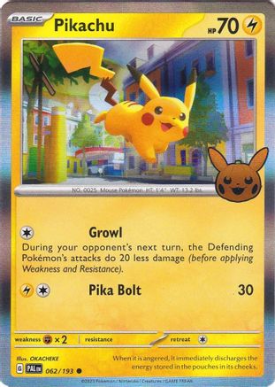 Pikachu - 062/193 - Trick or Trade BOOster Bundle 2023 Holofoil