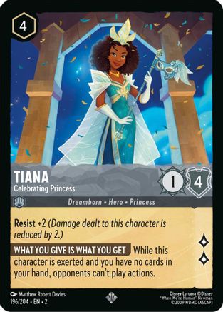 (196/204) Tiana - Celebrating Princess - Rise of the Floodborn Cold Foil