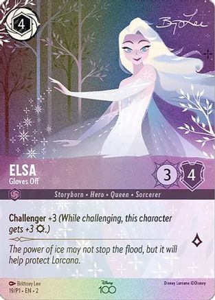 (19) Elsa - Gloves Off (Alternate Art) - Disney100 Promos Holofoil