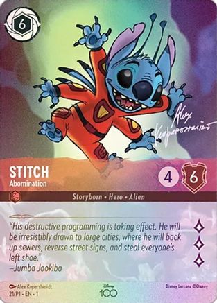 (21) Stitch - Abomination (Alternate Art) - Disney100 Promos Holofoil