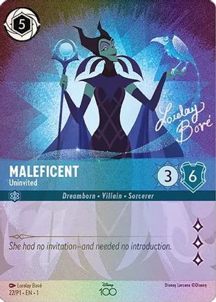 (22) Maleficent - Uninvited (Alternate Art) - Disney100 Promos Holofoil