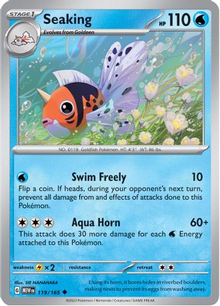 Seaking (119/165) - SV Scarlet & Violet 151 Reverse Holofoil - Uncommon
