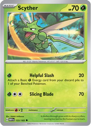 Scyther (123/165) - SV Scarlet & Violet 151 Reverse Holofoil - Uncommon