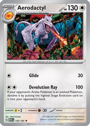 Aerodactyl (142/165) - SV Scarlet & Violet 151 Reverse Holofoil - Rare