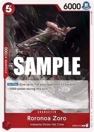 (OP04-015) Roronoa Zoro - Kingdoms of Intrigue Foil