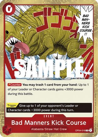 (OP04-016) Bad Manners Kick Course - Kingdoms of Intrigue Foil