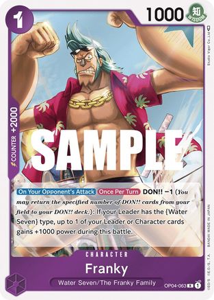(OP04-063) Franky - Kingdoms of Intrigue Foil