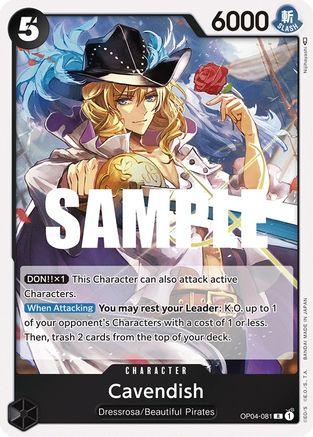 (OP04-081) Cavendish - Kingdoms of Intrigue Foil
