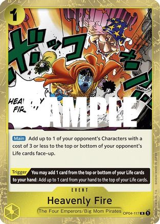 (OP04-117) Heavenly Fire - Kingdoms of Intrigue Foil