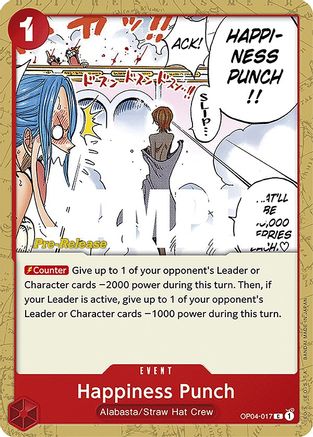 (OP04-017) Happiness Punch - Kingdoms of Intrigue Pre-Release Cards Normal