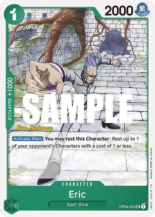 (OP04-022) Eric - Kingdoms of Intrigue Pre-Release Cards Normal