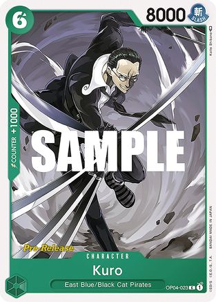 (OP04-023) Kuro - Kingdoms of Intrigue Pre-Release Cards Normal