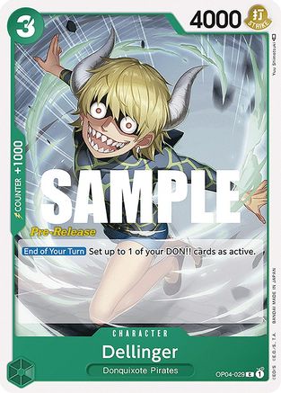 (OP04-029) Dellinger - Kingdoms of Intrigue Pre-Release Cards Normal