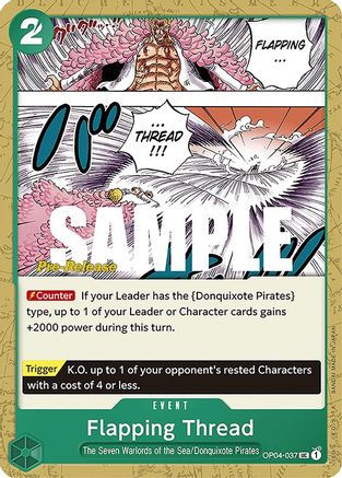 (OP04-037) Flapping Thread - Kingdoms of Intrigue Pre-Release Cards Normal