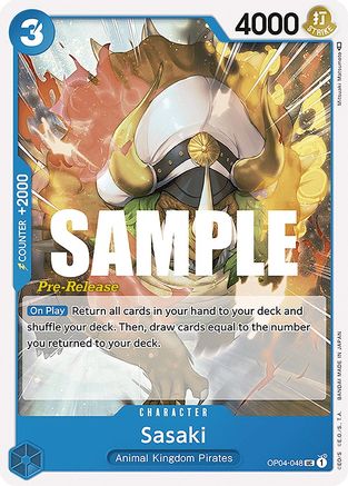 (OP04-048) Sasaki - Kingdoms of Intrigue Pre-Release Cards Normal