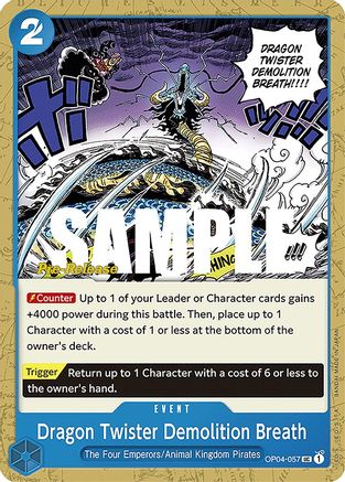 (OP04-057) Dragon Twister Demolition Breath - Kingdoms of Intrigue Pre-Release Cards Normal
