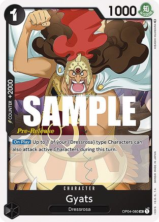 (OP04-080) Gyats - Kingdoms of Intrigue Pre-Release Cards Normal