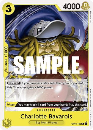 (OP04-106) Charlotte Bavarois - Kingdoms of Intrigue Pre-Release Cards Normal