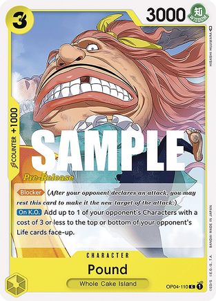 (OP04-110) Pound - Kingdoms of Intrigue Pre-Release Cards Normal