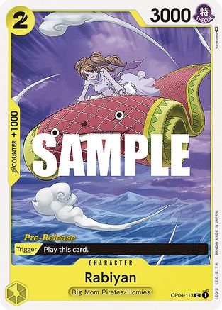 (OP04-113) Rabiyan - Kingdoms of Intrigue Pre-Release Cards Normal