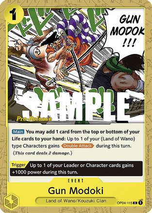 (OP04-115) Gun Modoki - Kingdoms of Intrigue Pre-Release Cards Normal