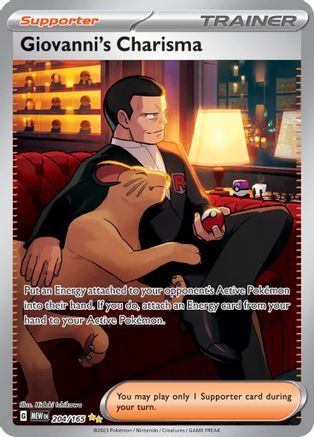 Giovanni's Charisma (204/165) - SV Scarlet & Violet 151 Holofoil - Special Illustration Rare