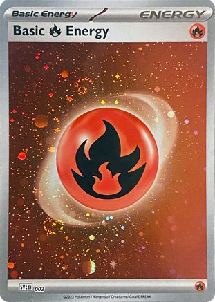 Basic Fire Energy (Cosmos Holo) (2) - SVE Scarlet & Violet Energies Holofoil - Common