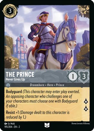 (195/204) The Prince - Never Gives Up - Rise of the Floodborn Cold Foil