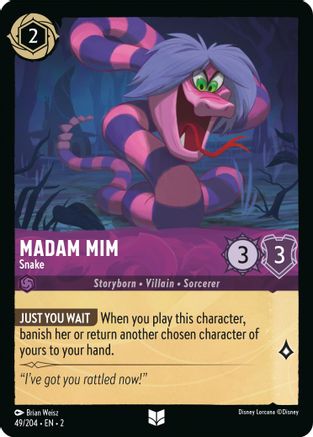 (049/204) Madam Mim - Snake - Rise of the Floodborn Cold Foil