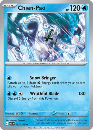Chien-Pao (57/182) - SV04 Paradox Rift Reverse Holofoil - Rare