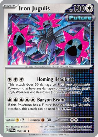 Iron Jugulis (158/182) - SV04 Paradox Rift Reverse Holofoil - Rare