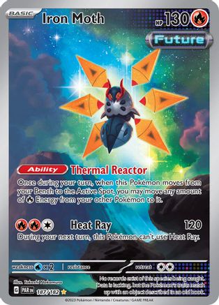 Iron Moth (187/182) - SV04 Paradox Rift Holofoil - Illustration Rare